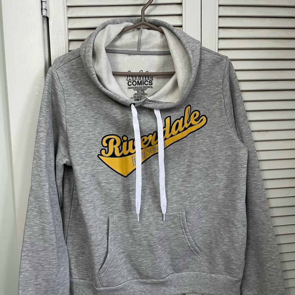 Gray Hoodie with Yellow Riverdale Logo